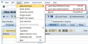 Navigation to class's local definitions & implementations